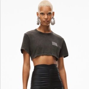 Alexander Wang mini crop top tshirt